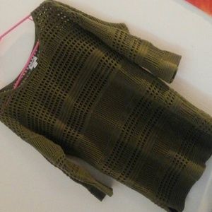 Mesh Asparagus Cover-up Thigh Length Top