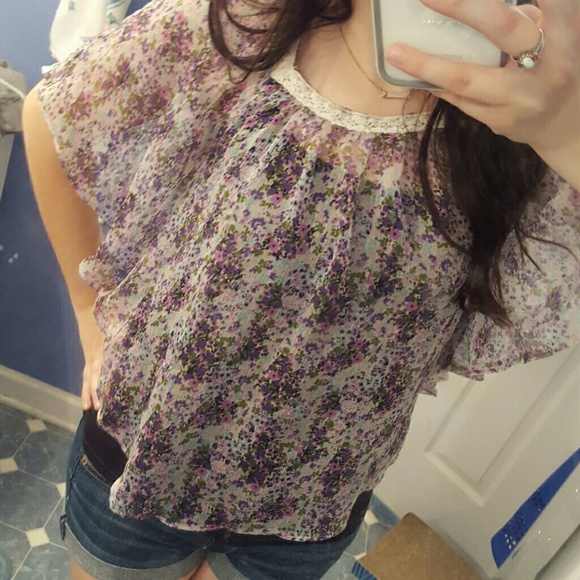 Sheer forever 21 blouse