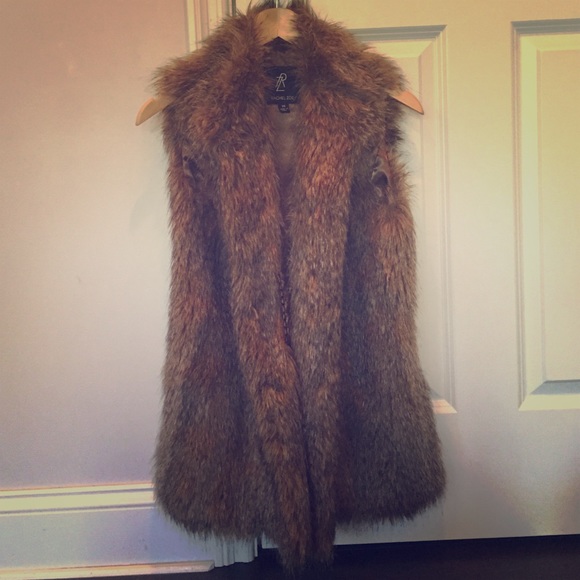Rachel Zoe faux fur vest