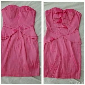 ArdenB exclusive hot pink peplum dress szM