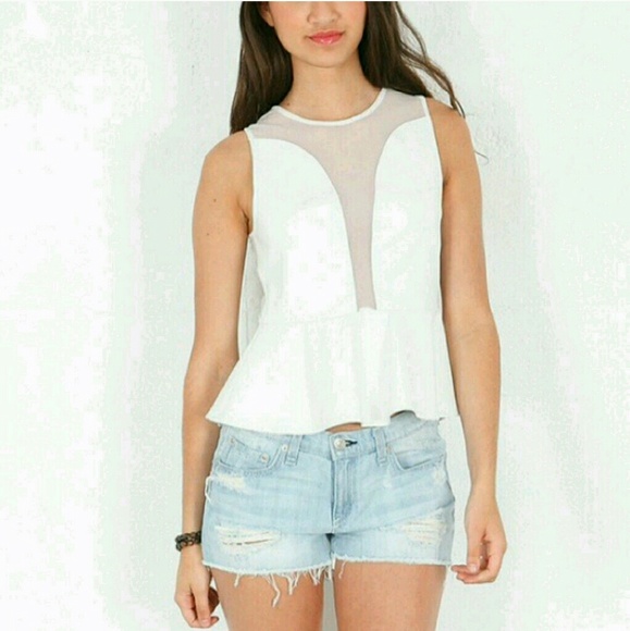 For Love and Lemons Tops - For Love and Lemons Lulu Peplum Top