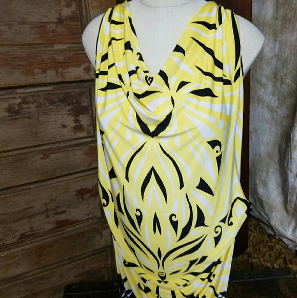 Yellow Geometric Dress