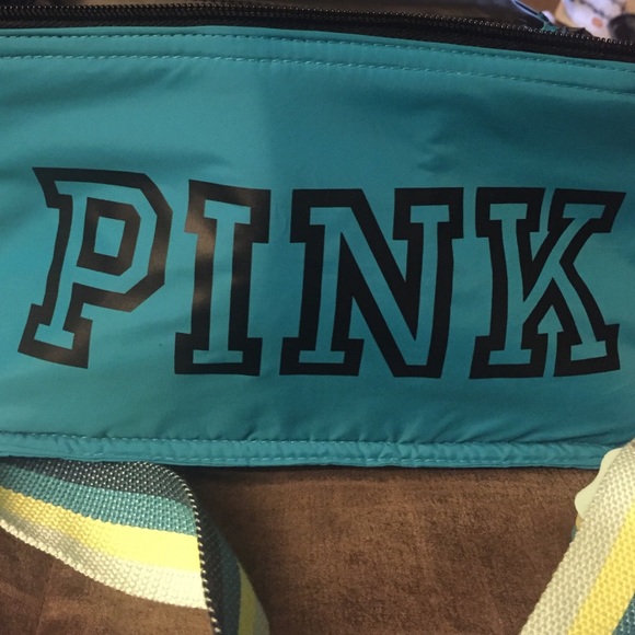 PINK cooler and keychain.