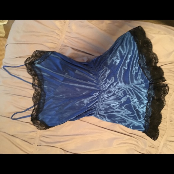 Blue Satin Romper