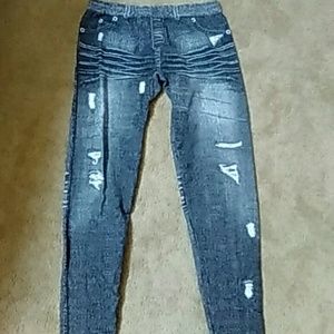 Barely worn mock jean leggings