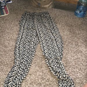 Tan and Black Designed Pants