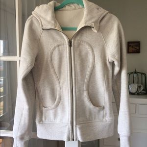 Lululemon scuba hoodie heathered oatmeal size 6