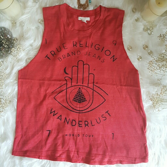 Nwot True Religion Women's Sleeveless Tank Top OBO - Picture 2 of 4