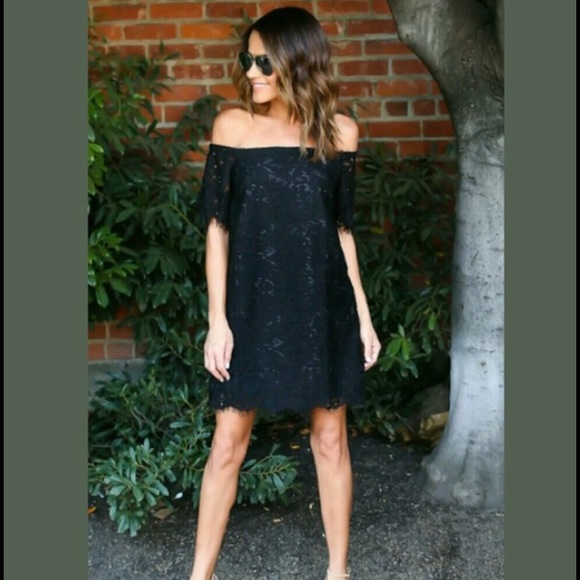 Vici Collection lace off the shoulder black dress