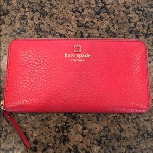 Kate spade red wallet