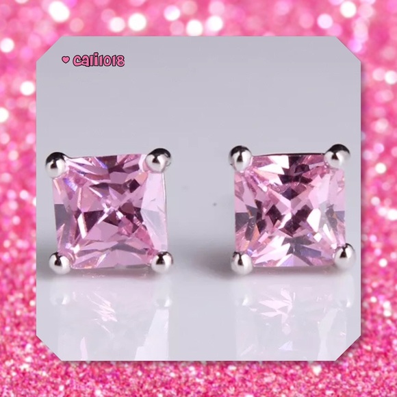 Glam Squad 2 You Jewelry - JUST IN🆕Pink Sapphire Princess White GF Earrings