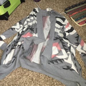 Cardigan Sweater with Design