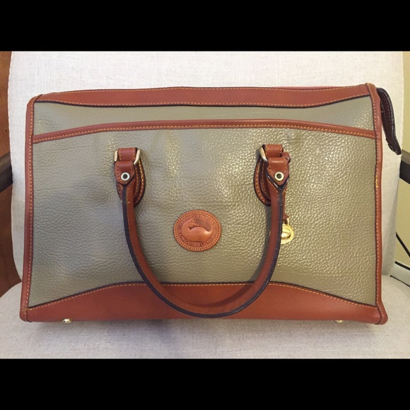 Dooney & Bourke Handbags - Dooney & Bourke beige leather satchel handbag