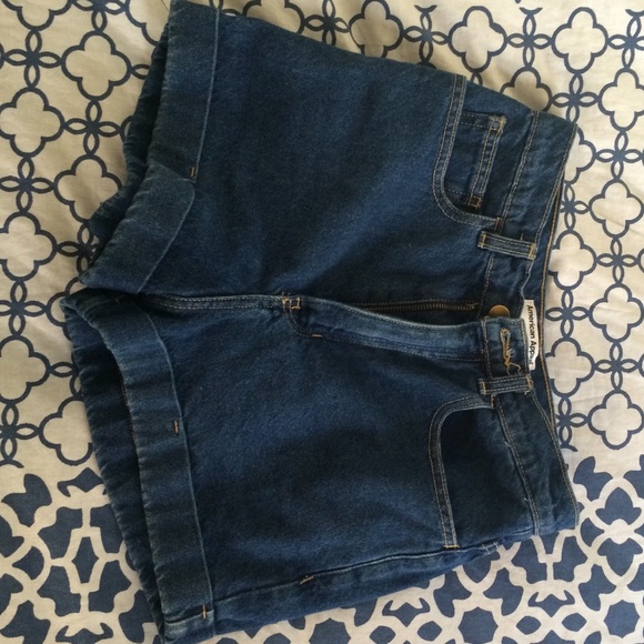 High waisted denim shorts