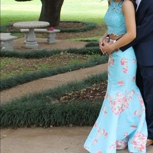 Sherri Hill floral prom dress