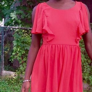 Forever 21 Flowing Peach Dress