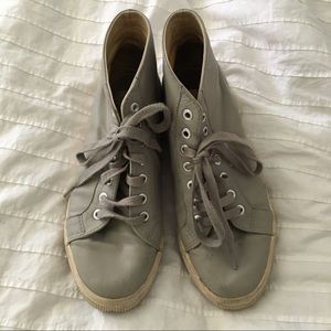 Superga high top gray sneakers!