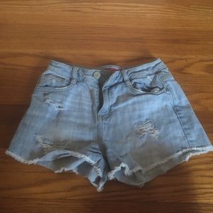Denim High Rise Shorts