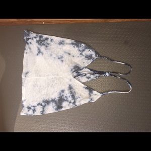 Pacsun blue and white tie dye tank top