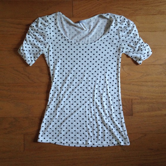 Black and White Polka Dot Shirt