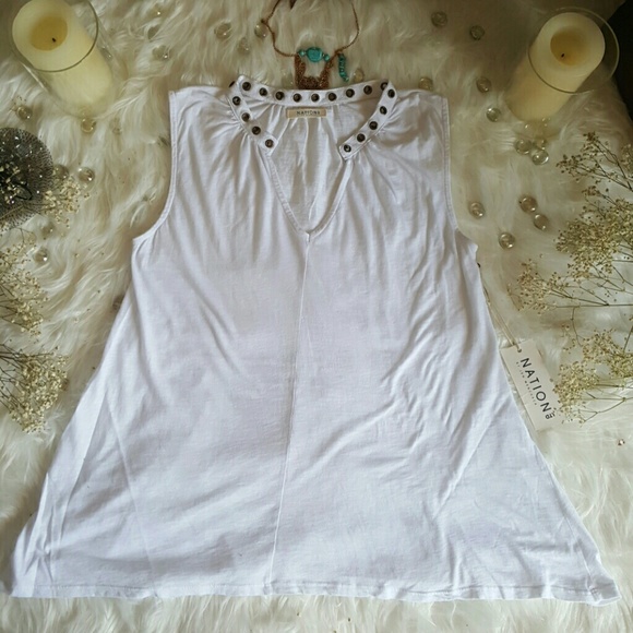 Nwt Nation LTD Revolve Janet Grommet Tank Top OBO - Picture 2 of 2