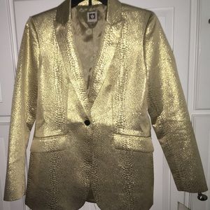 Gold metallic Anne Klein blazer
