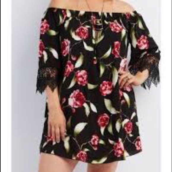 Off the shoulder shift dress