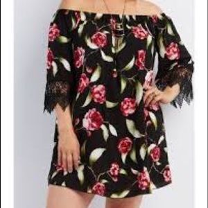 Off the shoulder shift dress