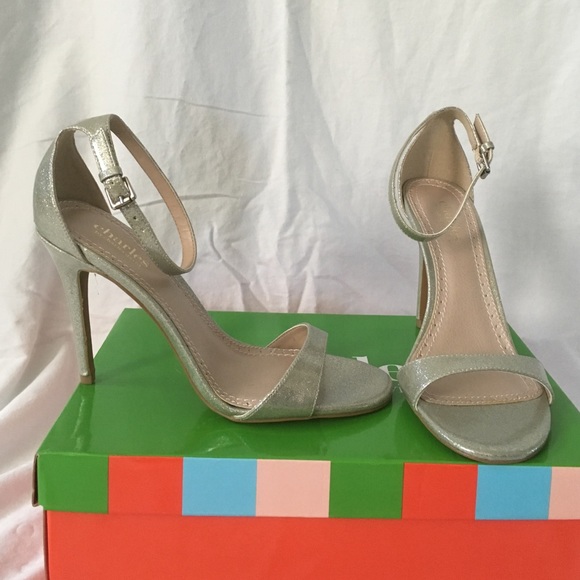 Charles by Charles David Silver Glitter heels