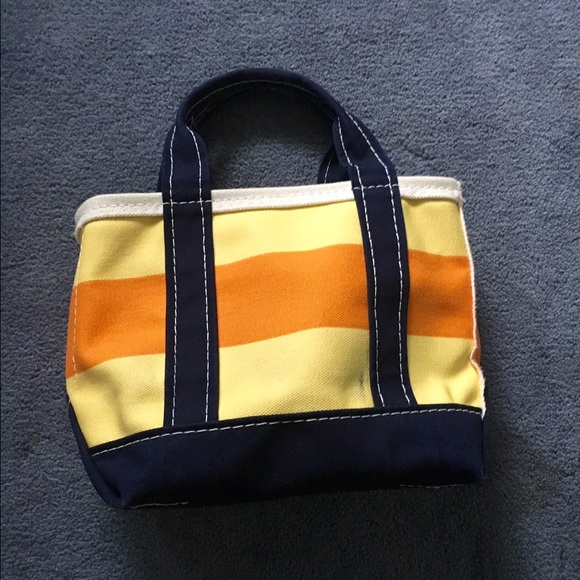 L.L. Bean striped tote bag