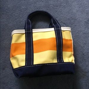 L.L. Bean striped tote bag