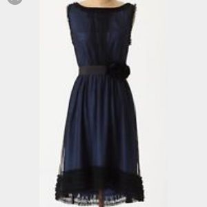 HP⭐️ Anthropologie navy black tulle cocktail dress