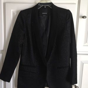 Truove long black shimmer blazer