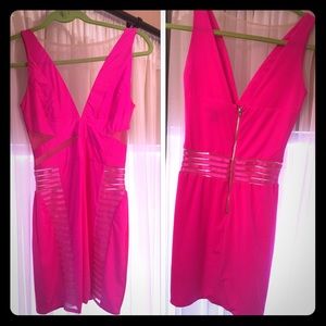 Sexy pink mini dress