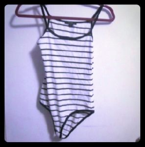 Forever 21 Stripe Bodysuit Size Small