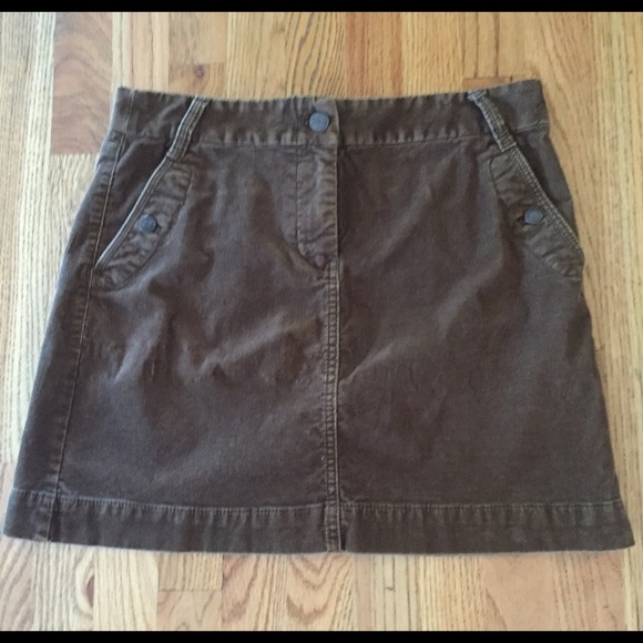 JCrew Brown corduroy skirt. Size 6