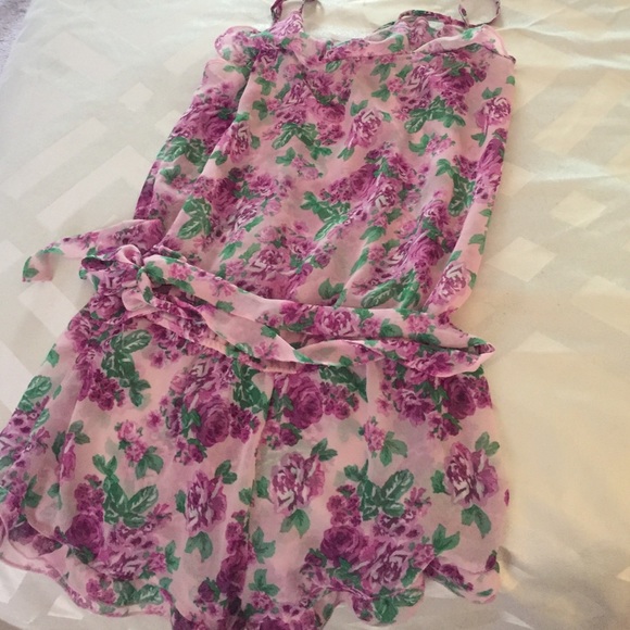 NWT FLORAL LINGERIE ROMPER - Picture 1 of 1