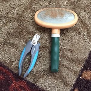 Dog Brush and Clippers