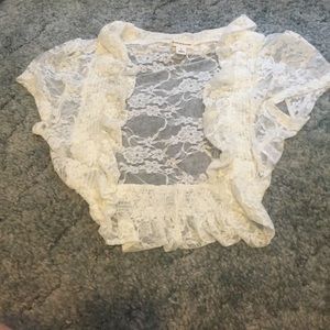Lace bolero jacket kids size l