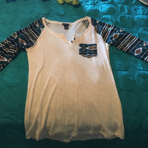 Aztec 3/4 sleeved shirt.