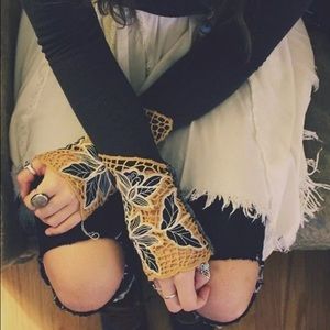 Nwot Free People XS Bali Babe✨Cuff Thermal-Black