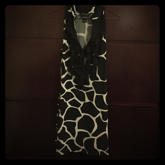 White and black dress