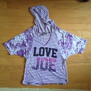 Lightweight Tye Dye Striped Hoodie