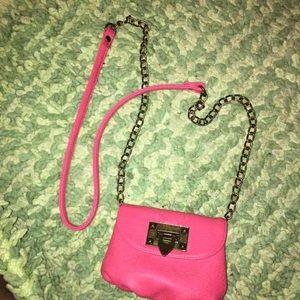 Coral purse.