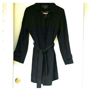 Black Button Down Rain Coat