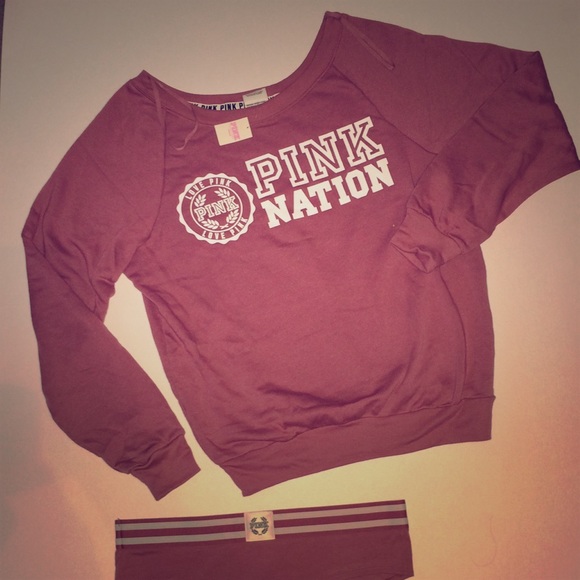 NWT Victoria's Secret pink slouchy sweater & panty