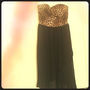 Leopard high low dress👗