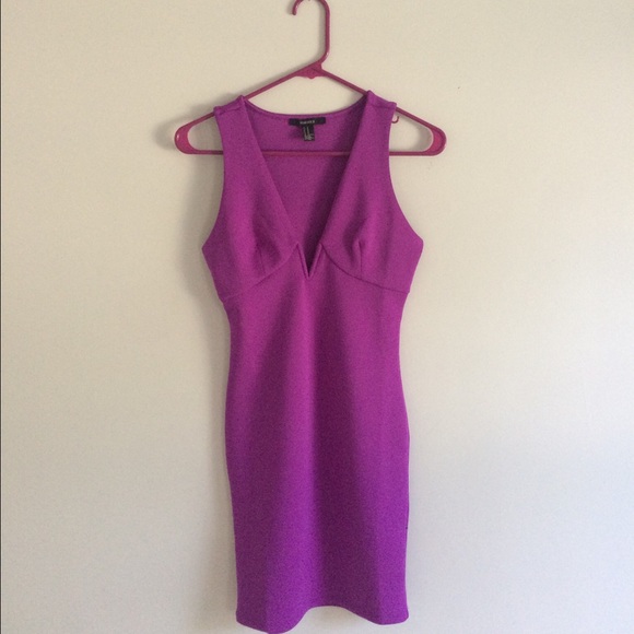 Bright purple dress!