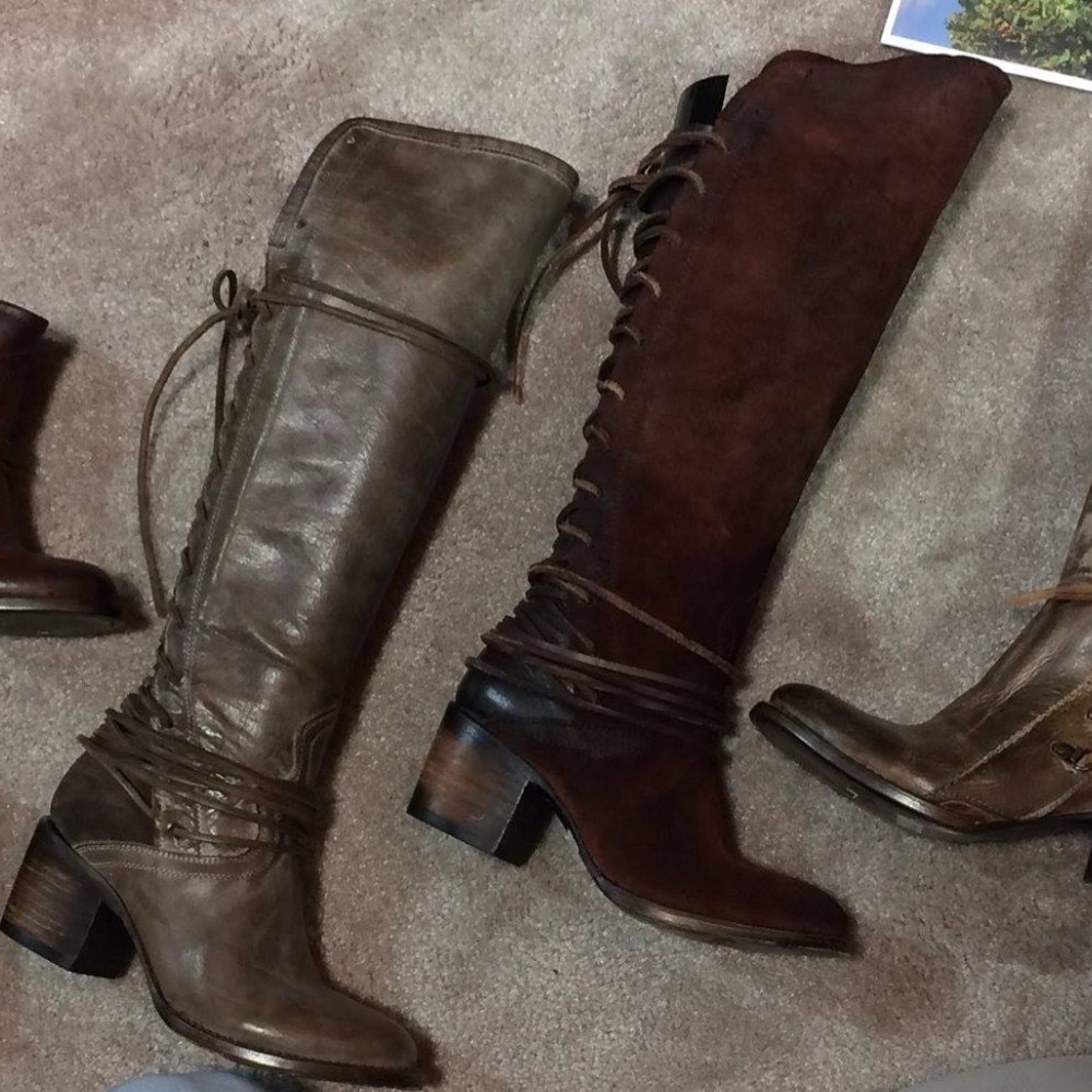 🍃💕HP NIB Steve Madden Freebird Suede Coal Boot - Picture 7 of 8