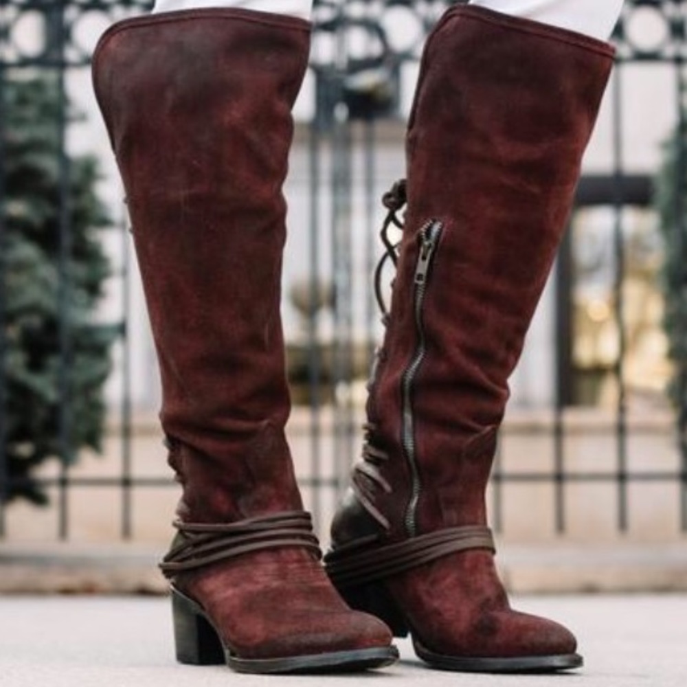 🍃💕HP NIB Steve Madden Freebird Suede Coal Boot - Picture 3 of 8